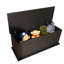Grand coffre de rangement à couvercle relevable, boîte en bois noir pour entrée, pouvant contenir divers objets