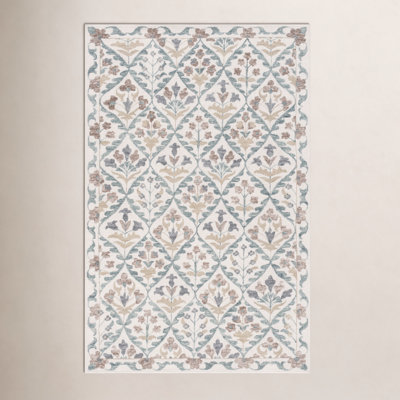 Hand-Tufted Wool Floral Rug