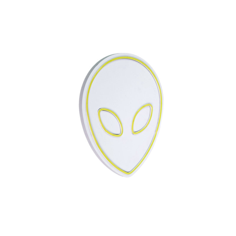 Bande lumineuse néon flexible, imperméable IP67, jaune, 14,6 po x 11,8 po x 1,2 po | Gabarit en mousse de PVC, courant continu 12 V, 350 lumens, 3400 K | Parfait pour la décoration intérieure, les fêtes et les événements, facile à installer