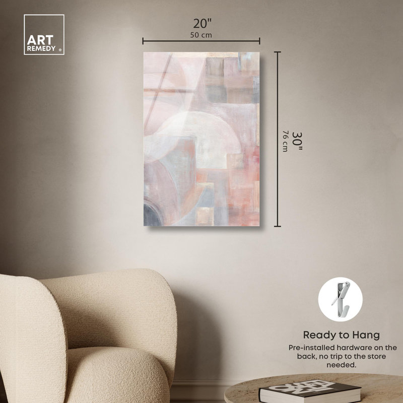Décoration murale bohème beige symphonique II par Art Remedy, H 30 po x l 20 po