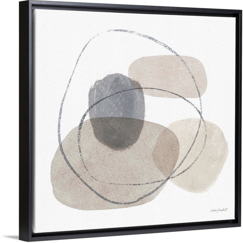 « Think Neutral 07 » par Lisa audit, reproduction d’art sur toile, H 14 po x l 14 po x P 1,75 po, Cadre noir