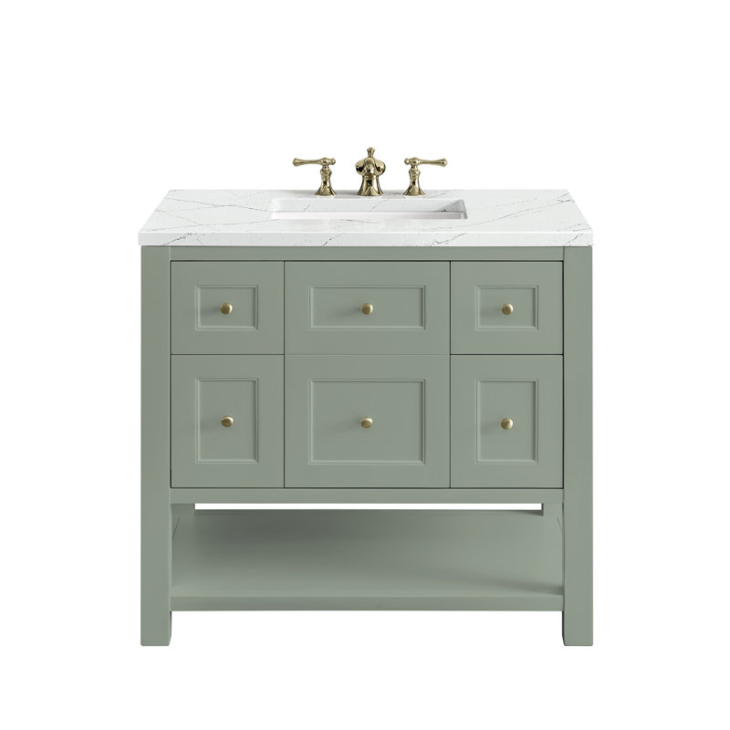 Breckenridge 36'' W Single Vanity, Ethereal Noctis, Smokey Celadon, 8" Widespread