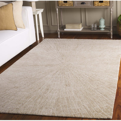 Marquee 507 Hand Tufted Wool/Cotton Starburst Rug in Brown/Beige