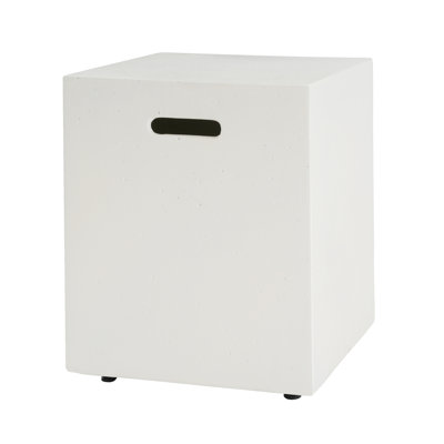 16X20 Inch  Tank Holder/Side Table, White