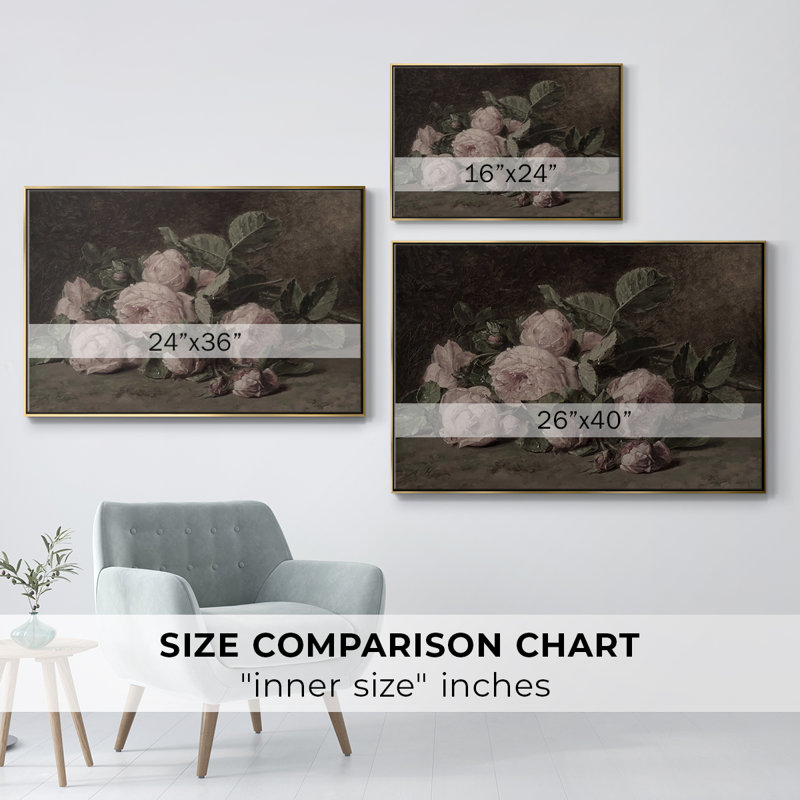 Botanique rétro - XXIII, H 27 po x l 41 po x P 2 po, Toile avec cadre flottant or