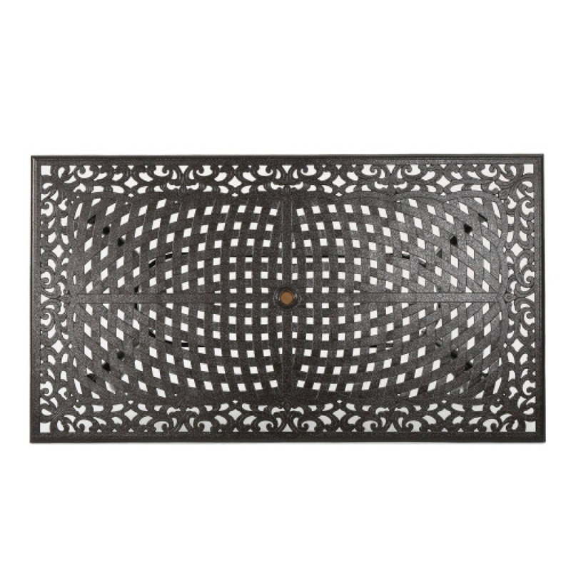 Table rectangulaire convenant aux rassemblements extérieurs dans la cour et aux repas en petit groupe sur le patio, Noir