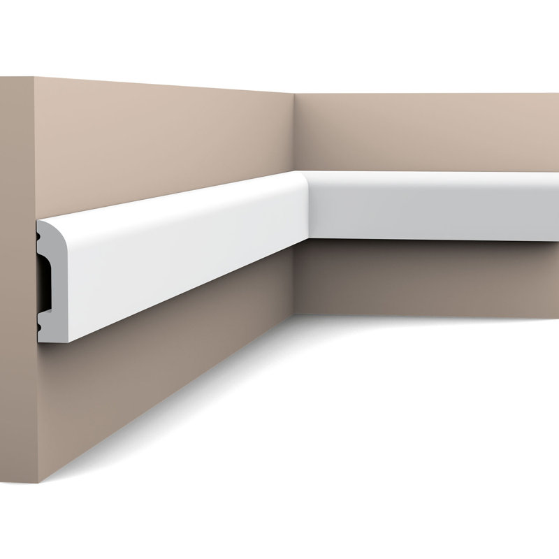 Primed White Polystyrene Baseboard Moulding 78" Length