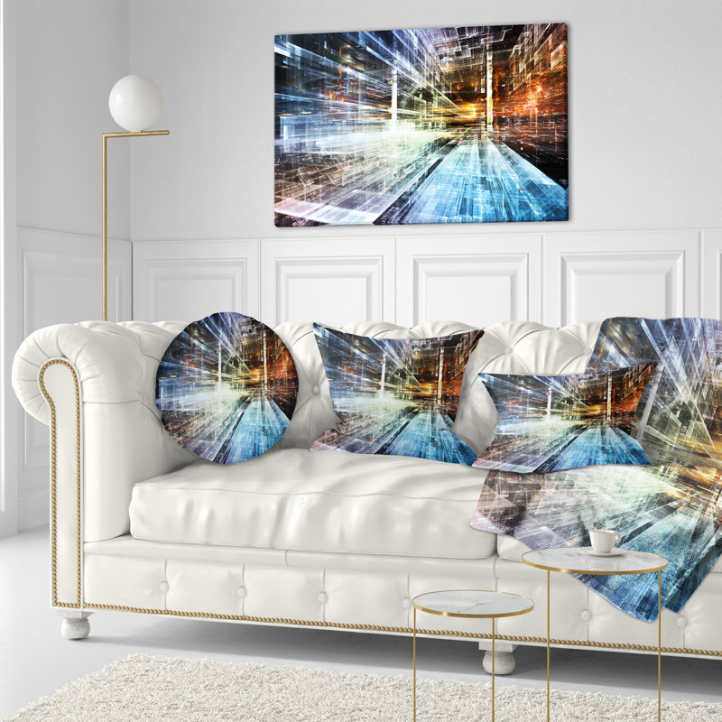 Future Industry - Abstract Printed Pillow