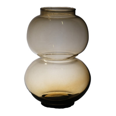 Vase rond en verre recyclé de 6,3 po