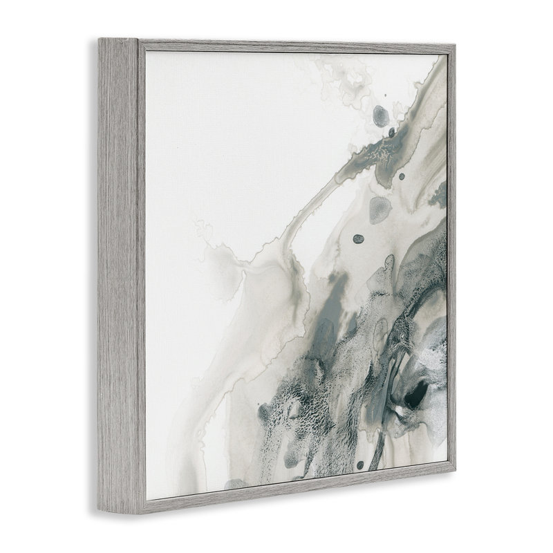 «Grey Splash» sur fond blanc, estampe numérique par June Erica Vess, Estampe numérique Farmhouse, H 24 po x l 24 po