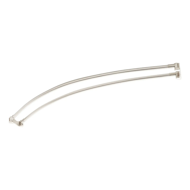 60" L Curved Fixed Shower Curtain Rod, Brushed Nickel