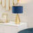 Jax Metal Dimmable Touch Table Lamp with Velvet Drum Shade with LED Bulb-36579863-36579861