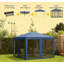 Tente d'auvent réglable en hauteur, pavillon de jardin instantané, moustiquaire avec sac de transport-126319084
