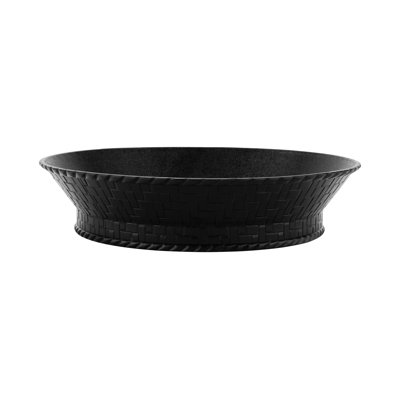 GET RB-892-BK-EC Panier de service rond avec base, 9 po, noir (ensemble de 4)