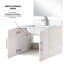 Meuble-lavabo blanc avec comptoir en quartz, 24 po X P 22 po, miroir 18 po, robinet - dessus brillant et teinté 24 po 22 po, miroir 18 po et longue durée