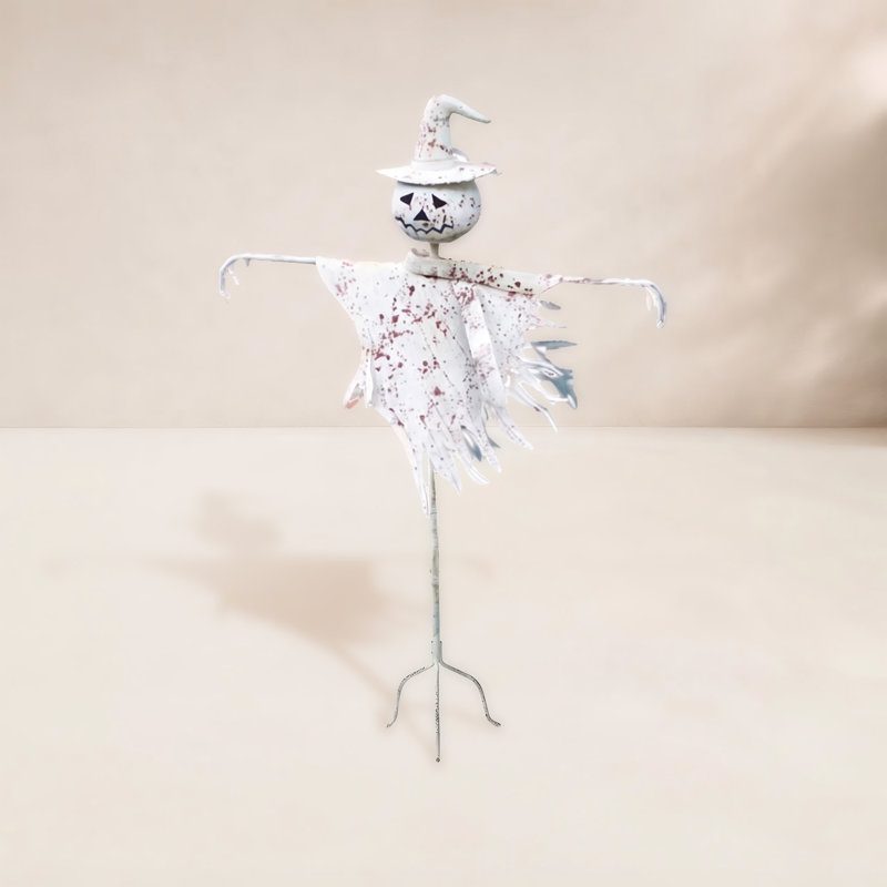 Rustic Tea Menu Joss & Main Rustic White Metal Scarecrow Yard Stake & Reviews | Wayfair
