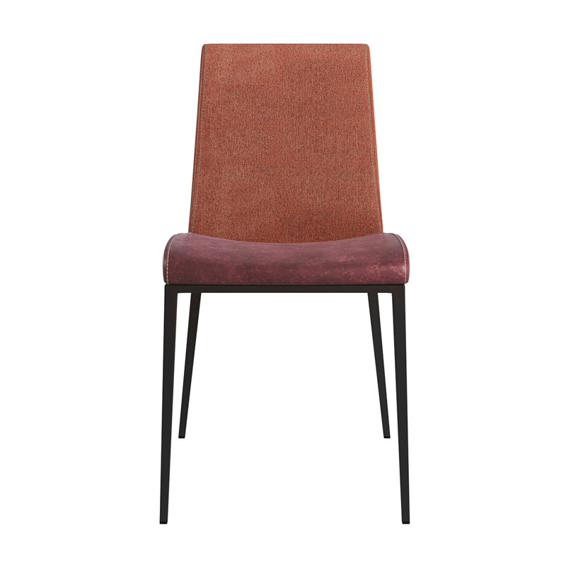 Chaise d'appoint Shambrae, Simili cuir brun foncé