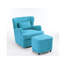 Fauteuil rembourré pivotant avec repose-pieds-1709283954