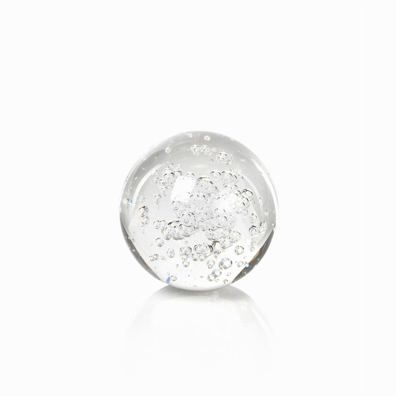 Bourre de vase en cristal bubbles Alvarie, 3" H x 3" W x 3" D, 4