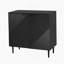 Armoire d'appoint moderne minimaliste Mirod avec tablettes réglables et porte géométrique élégante