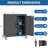 Metal Small 35.6" Garage Storage Cabinet with Locking Doors ,Rolling Wheels and Adjustable Shelves-447550759-447550777