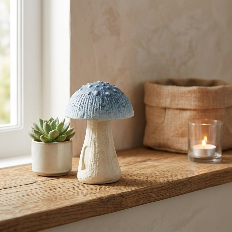 Décoration champignon Cliffes, Bleu