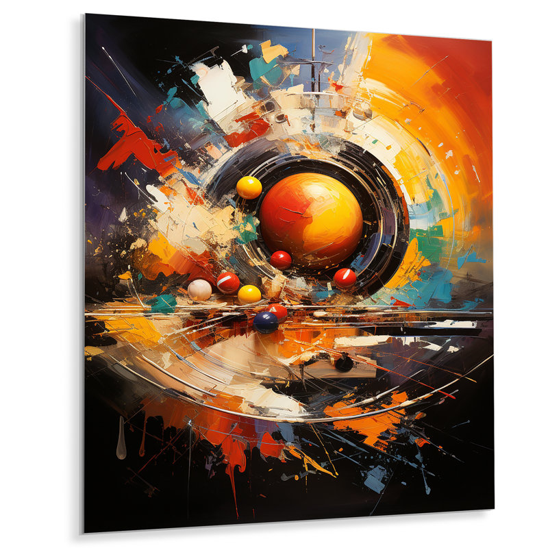Billard Cueball Symphony An II - Billiards, reproduction d'art en métal, H 20 po x l 12 po x P 1 po