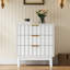 Commode 3 tiroirs avec panneau cannelé-430585834