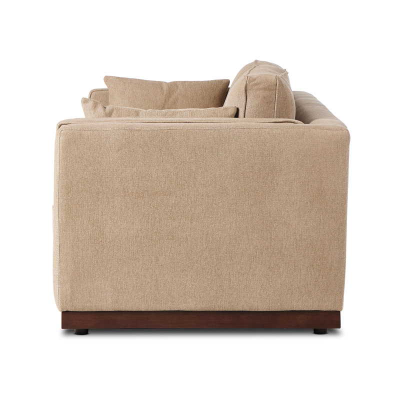 Lawrence Sofa, Nova Taupe 100% Polyester, 34" H x 87" W x 40.5" D