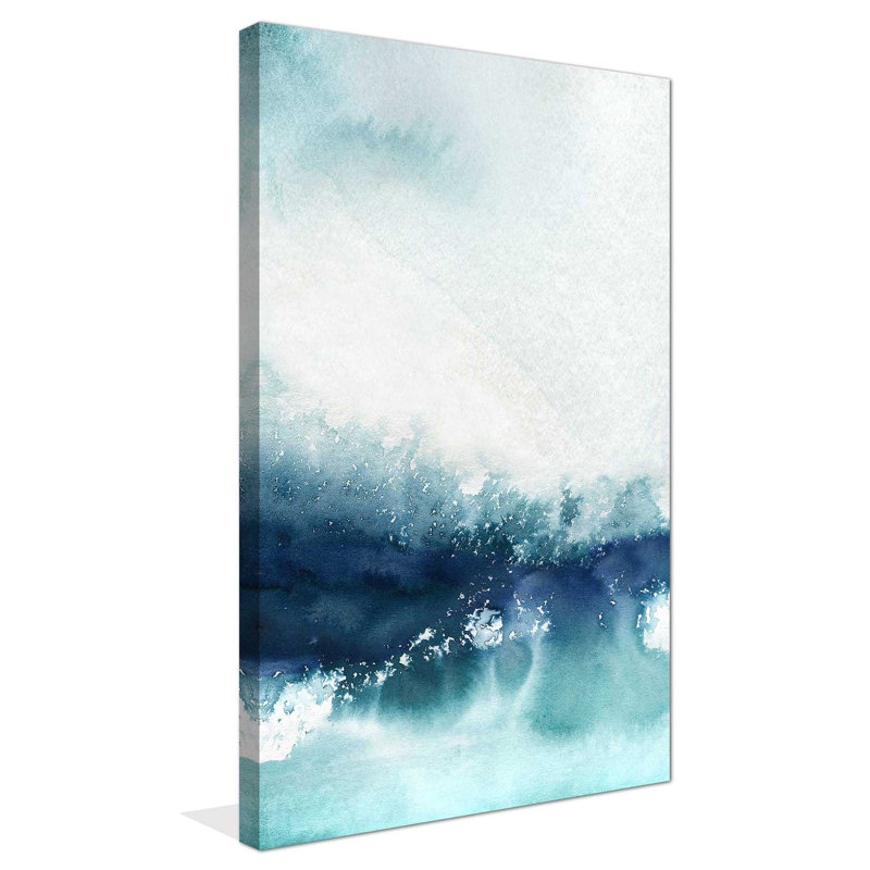 Wispy Waves I par Carol Robinson - Peinture, L 18 po x H 30 po, Toile tendue