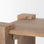 Table de bout carrée en bois massif naturel vieilli 22 po