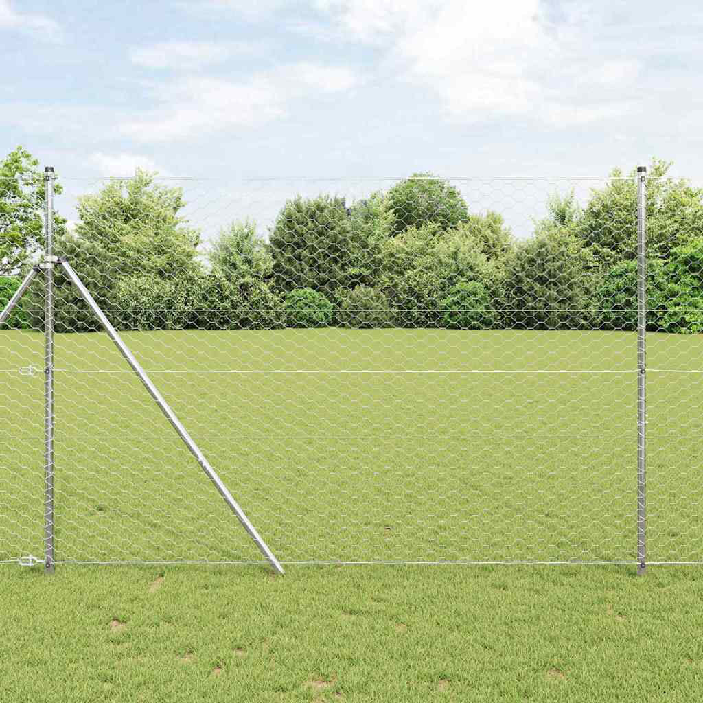 Vidaxl Fence With Posts PVC-Coated Steel