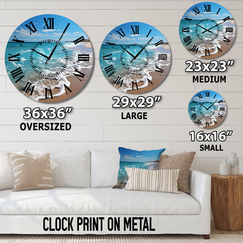 Horloge murale Oceanic Beach Harmony I, Médium