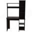 Bureau, cinq tablettes, deux tablettes supérieures, noir