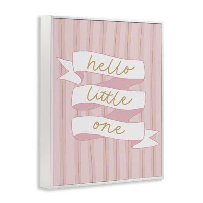 Pink Hello Little One Framed Giclee, design by Amanda Houston