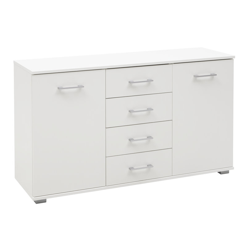 Shattuck 123cm W 4 - Drawer Chest of Drawers, White