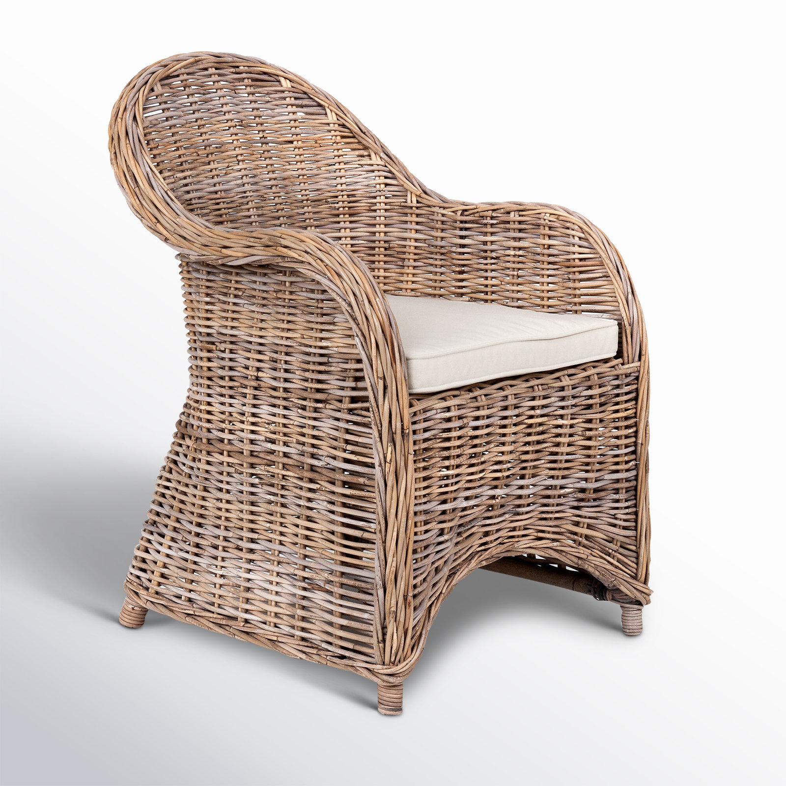 Attina Upholstered Armchair, Light Brown