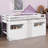 Loft Bed With 4 Drawers, Underneath Cabinet And Shelves-236225784