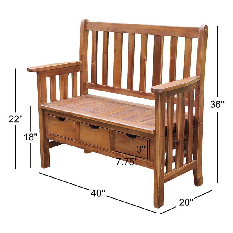 Corbin Solid Wood Storage Bench