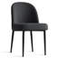 Ensemble de salle à manger rond noir moderne avec 4 chaises rembourrées-167196597-167196596