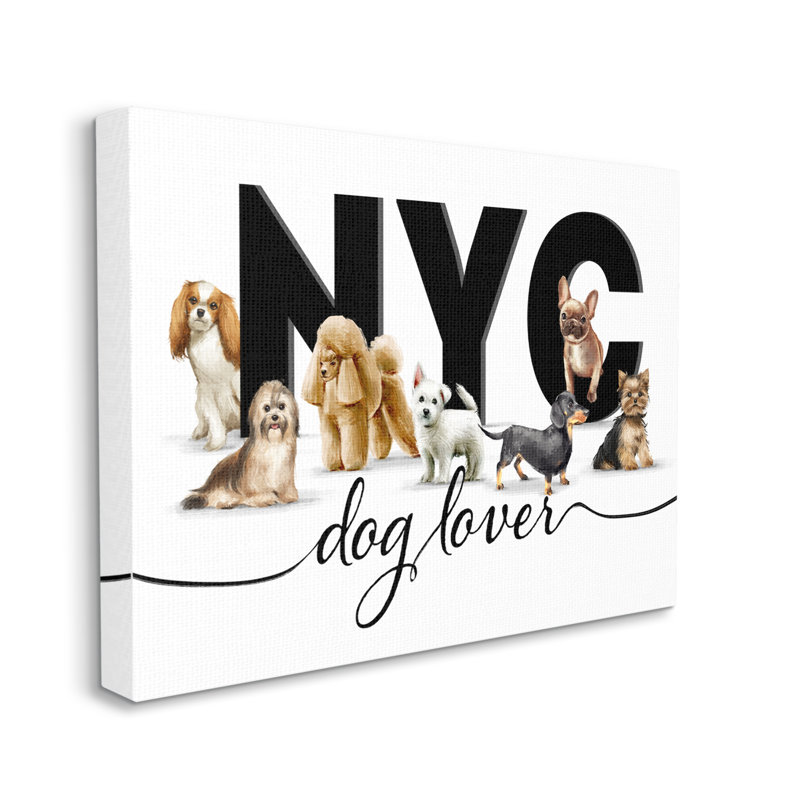 15_Texas For Dog Lovers Family Favorite Pets, art mural tendu par Ziwei Li, H 40 po x l 30 po, Toile tendue