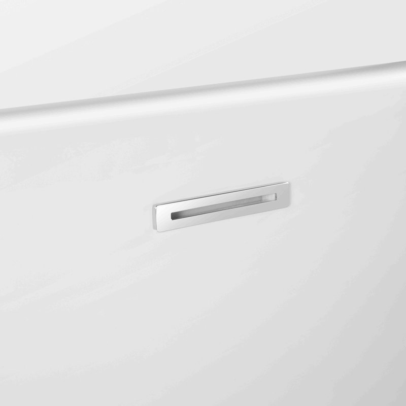 Acrylic Freestanding Soaking Tub – Dual-Backrest Design with Pre-Installed Drain and 6-Point Base, 22.8" H x 29.5" W x 59" L
