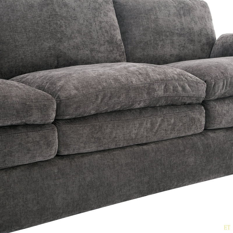 Fauteuil rembourré 31,9 "surdimensionné et confortable, Gray