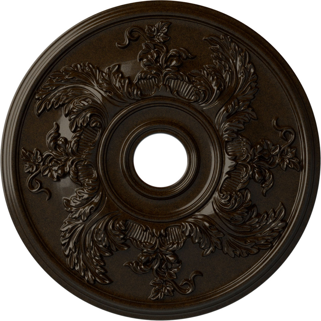 Endurathane Acanthus Twist Ceiling Medallion, 23 5/8"OD x 4 5/8"ID x 1 7/8"P (Fits Canopies up to 8 3/8") Ekena Millwork