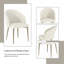 Ensemble de 2 chaises d'appoint en tissu blanc Cora