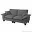 Canapé en chenille pour voilier, causeuse modulaire à 2 places avec accoudoirs courbés, canapé Comfort-First pour petits espaces et appartements-129595031