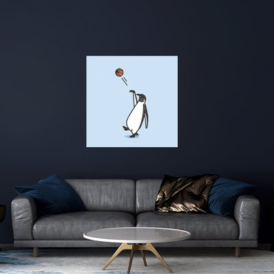 Impression de pingouin balling sur verre acrylique