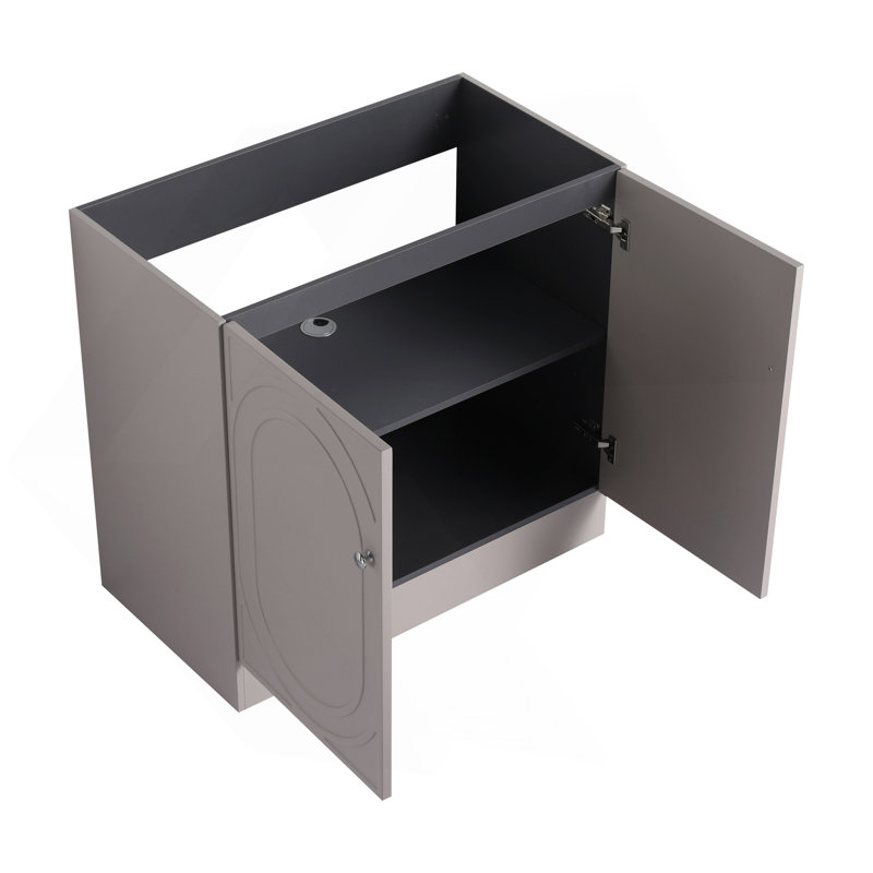 Meuble-lavabo autoportant 36 po et 2 portes d'armoire à fermeture en douceur - sans le lavabo, Kaki