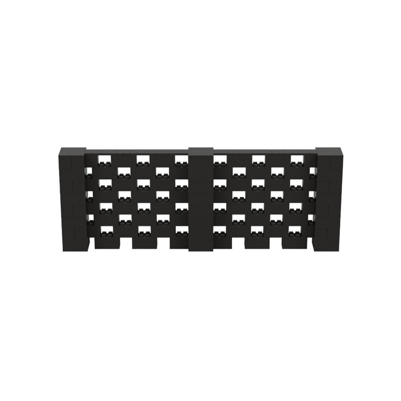 Ensemble mural 4 po de haut Everblock, Noir, 132"