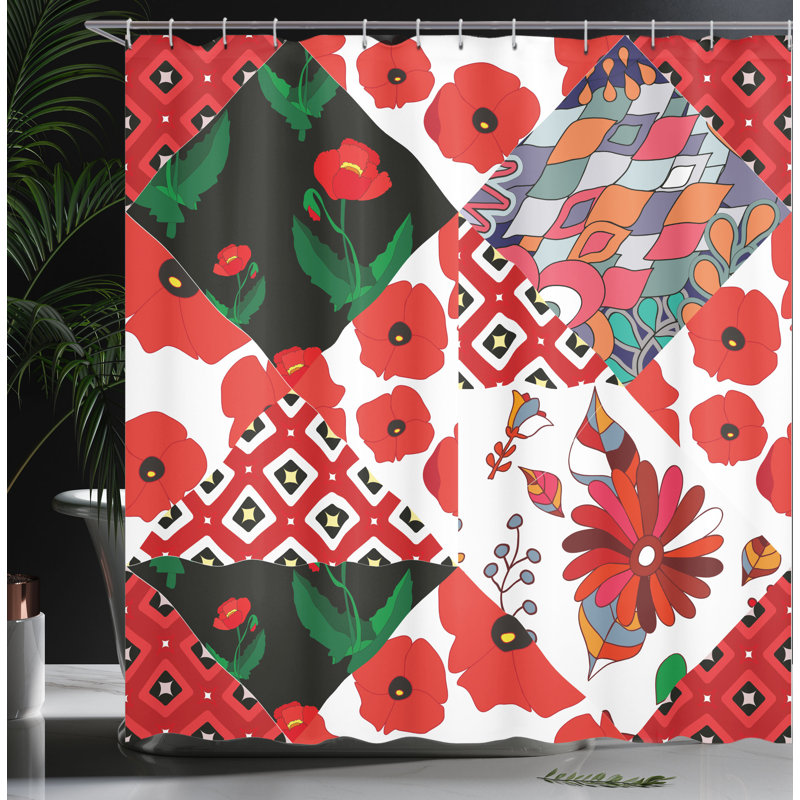 Shower Curtain with Hooks Included